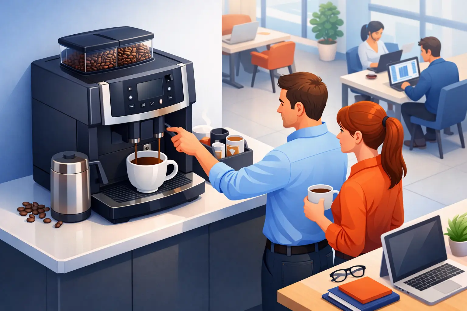 How to Use a Bean to Cup Coffee Machine at Work