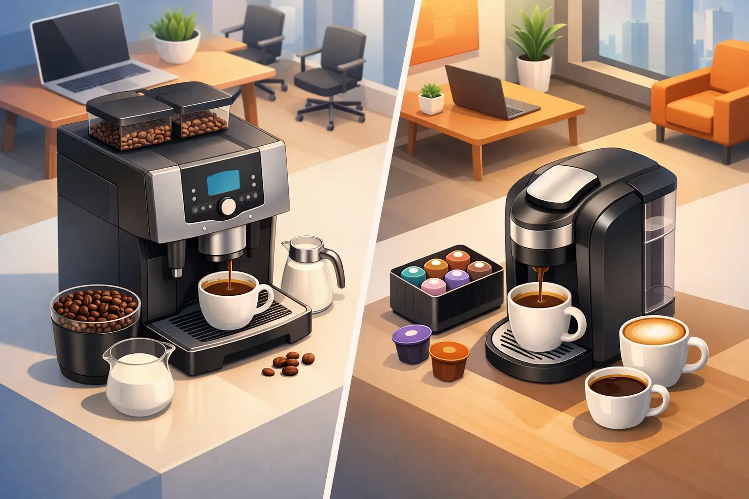 Bean to Cup vs Pod Coffee for Modern Offices