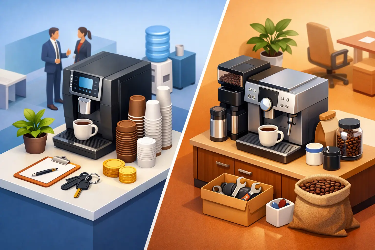 Coffee Leasing Versus Ownership for Offices