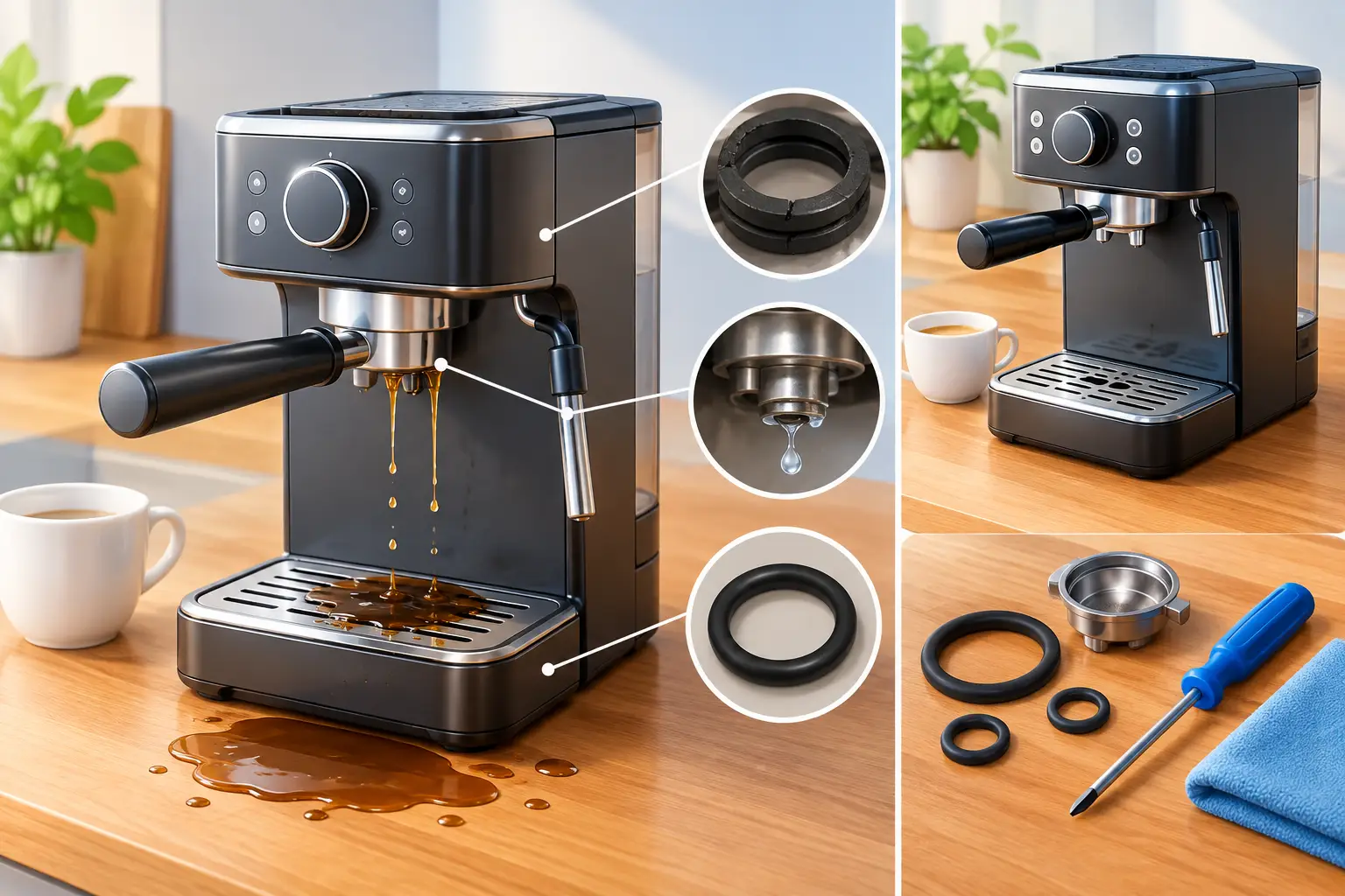 Why Coffee Machines Leak and How to Stop It